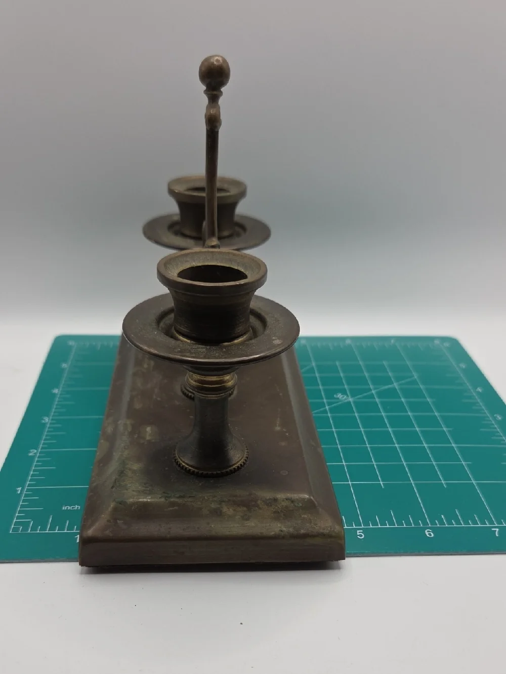 Brass Antique-Style Double Candle Holder Solid Brass. Vintage